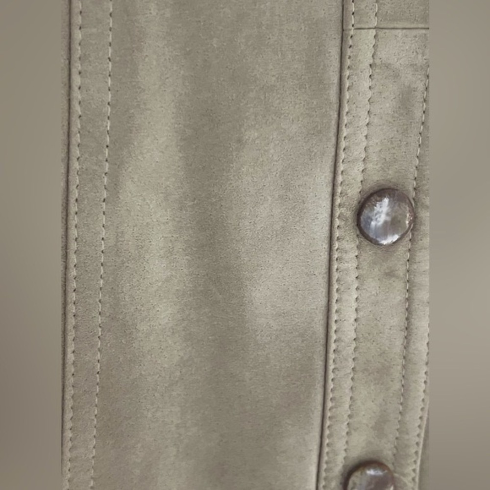 || LEATHER STRUCTURED DRESS || BUTTON-DOWN || SLEEVELESS || VINTAGE || RARE || - Picture 5 of 7